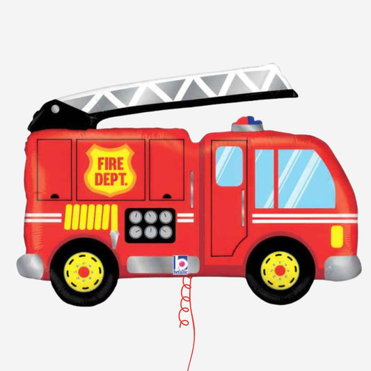 Fire Truck Foil Balloon