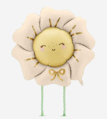 Beige Flower Inflated Walking Balloon