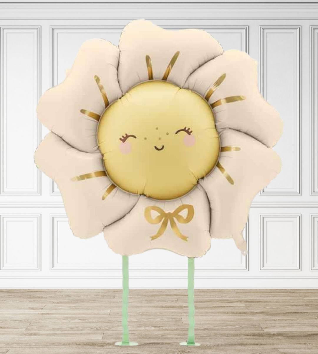 Beige Flower Inflated Walking Balloon