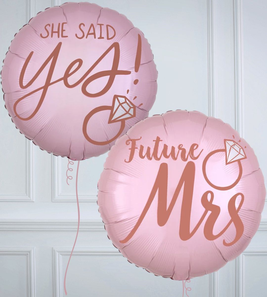 Future Mrs & She Said Yes Inflated Foil Balloon