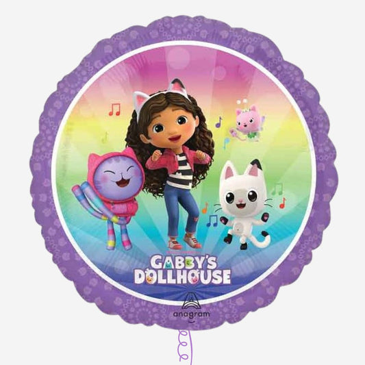 Gabby's Dollhouse Round Inflated Foil Balloon
