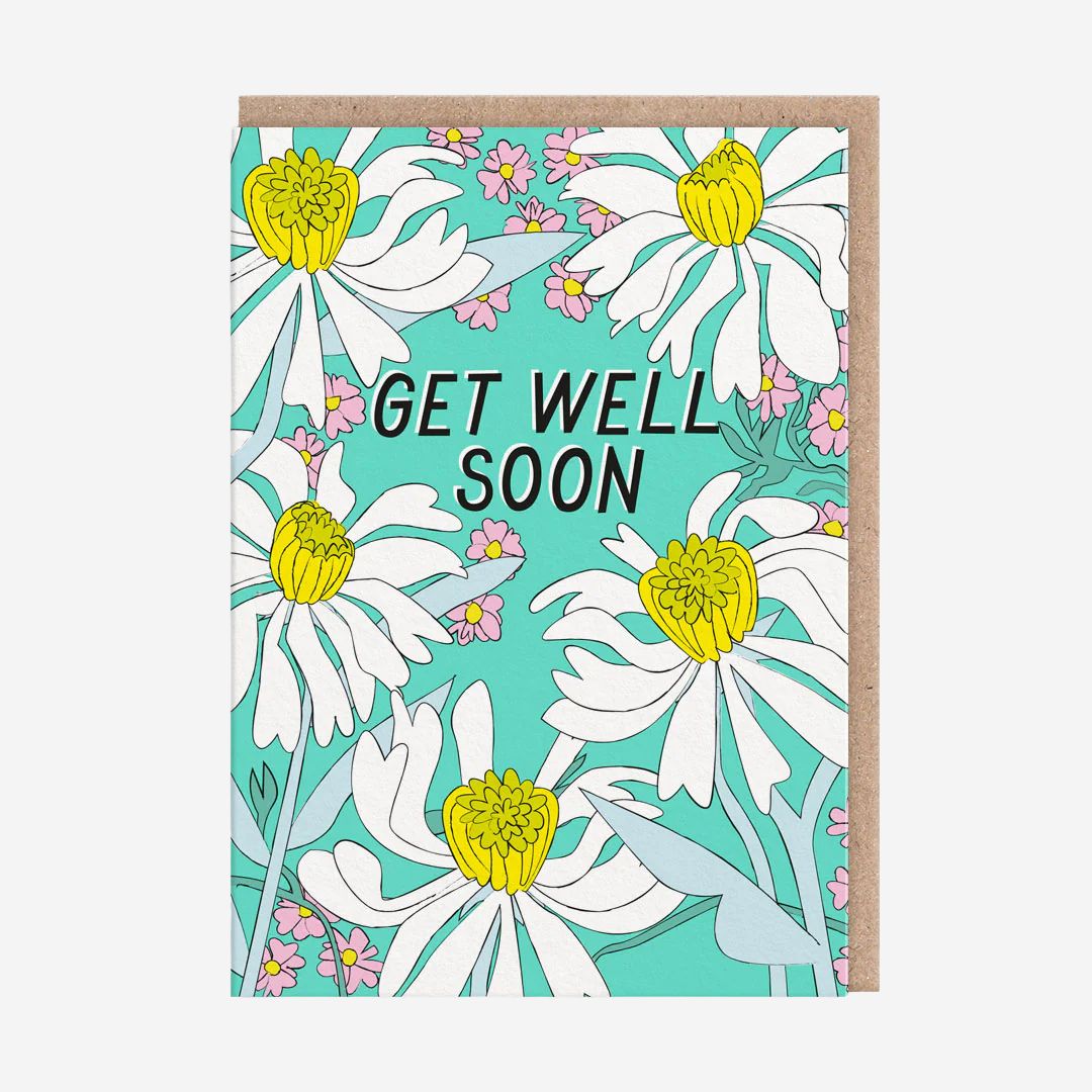 Get Well Soon Daisies Greeting Card