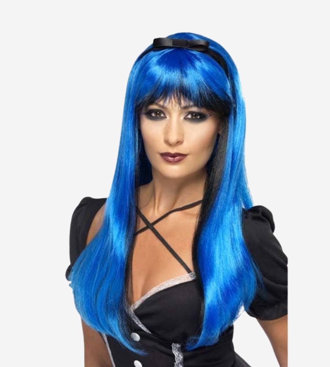 Blue Over Black Bewitching Wig