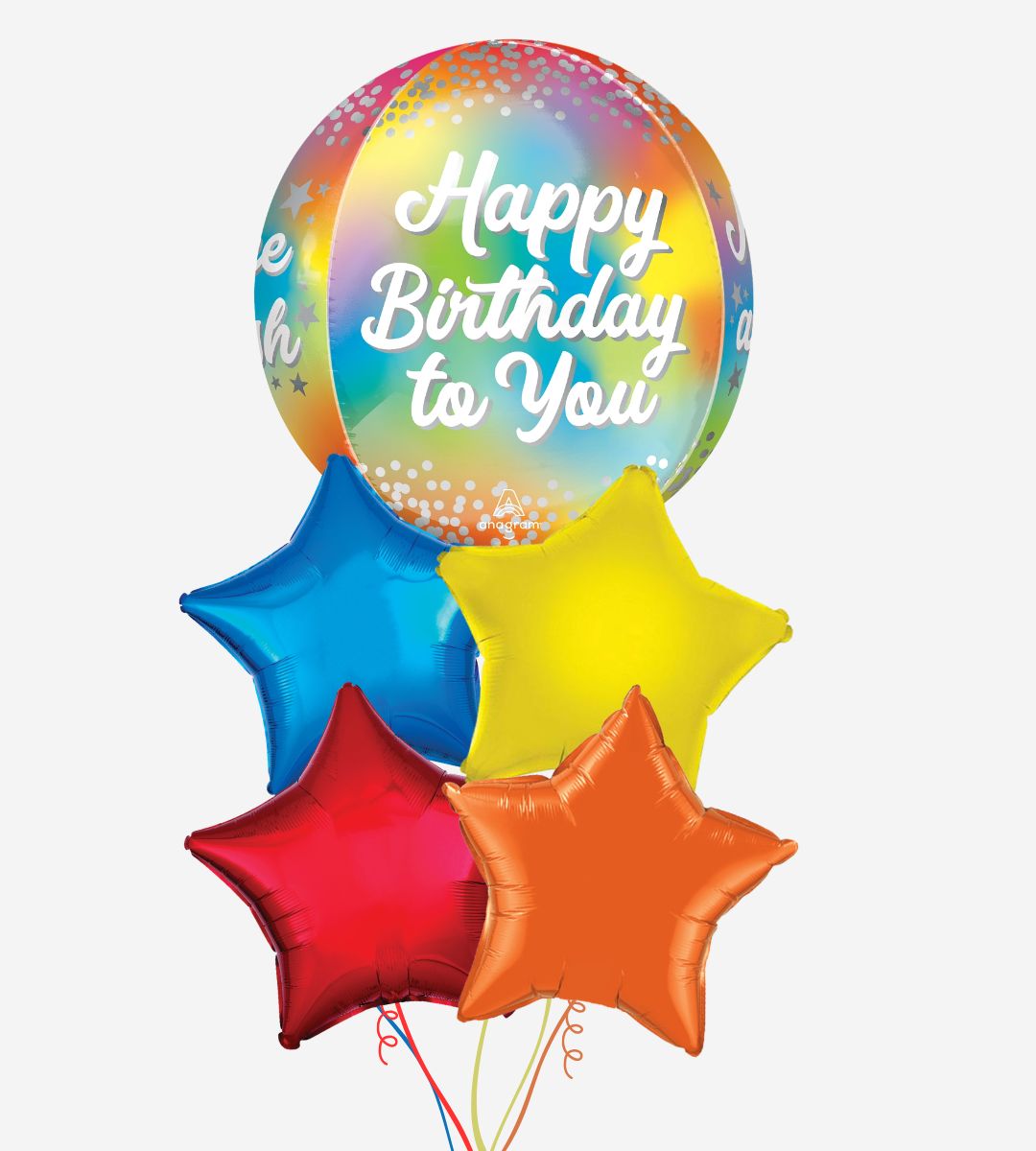 Happy Birthday Glitz Balloon Bouquet