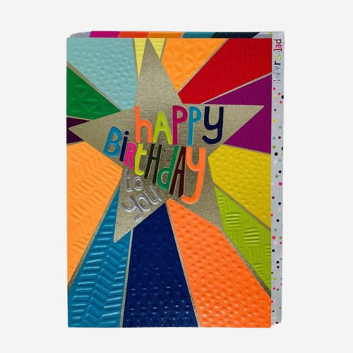 Birthday Star Multicolour Card by Paper Salad