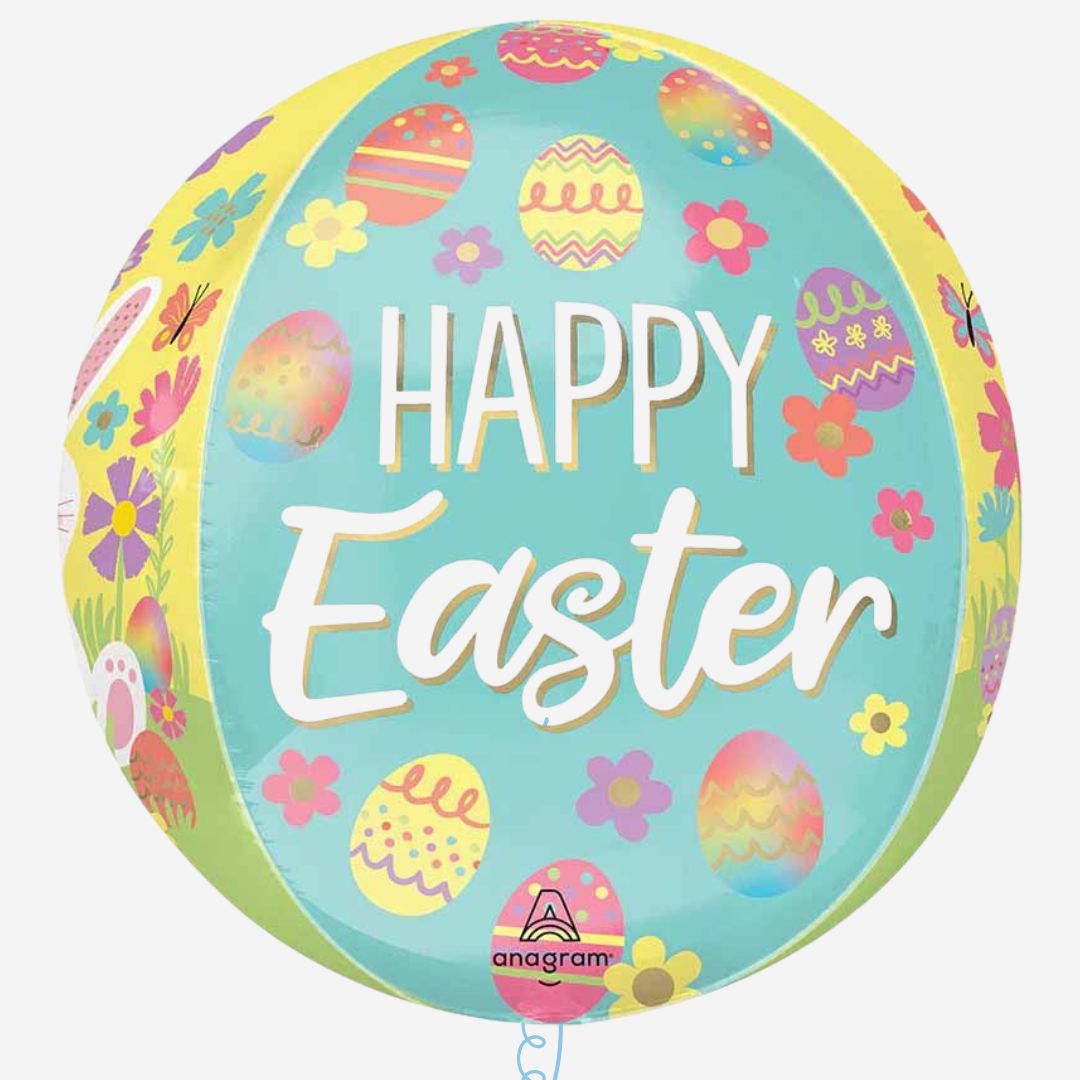 Happy Easter Orbz Inflated Foil Balloon
