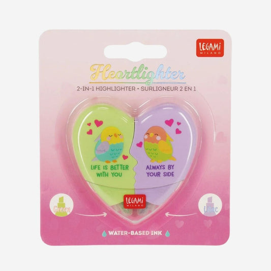 2-in-1 Highlighter - Heartlighter - Legami