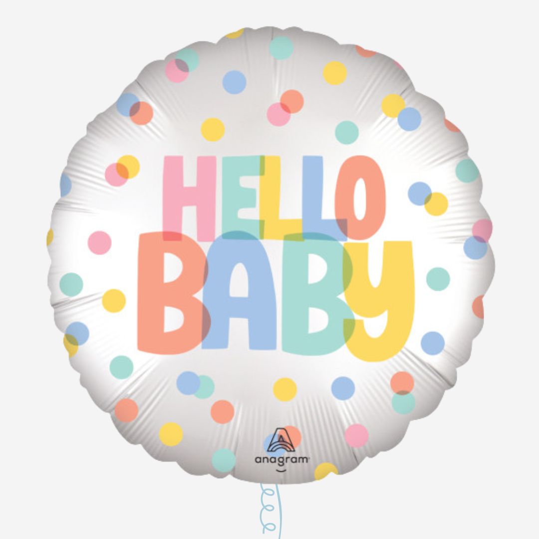Hello Baby Inflated 18" Round Foil Balloon