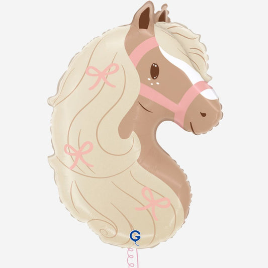 Boho Pony Head Supershape Inflated Foil Balloon