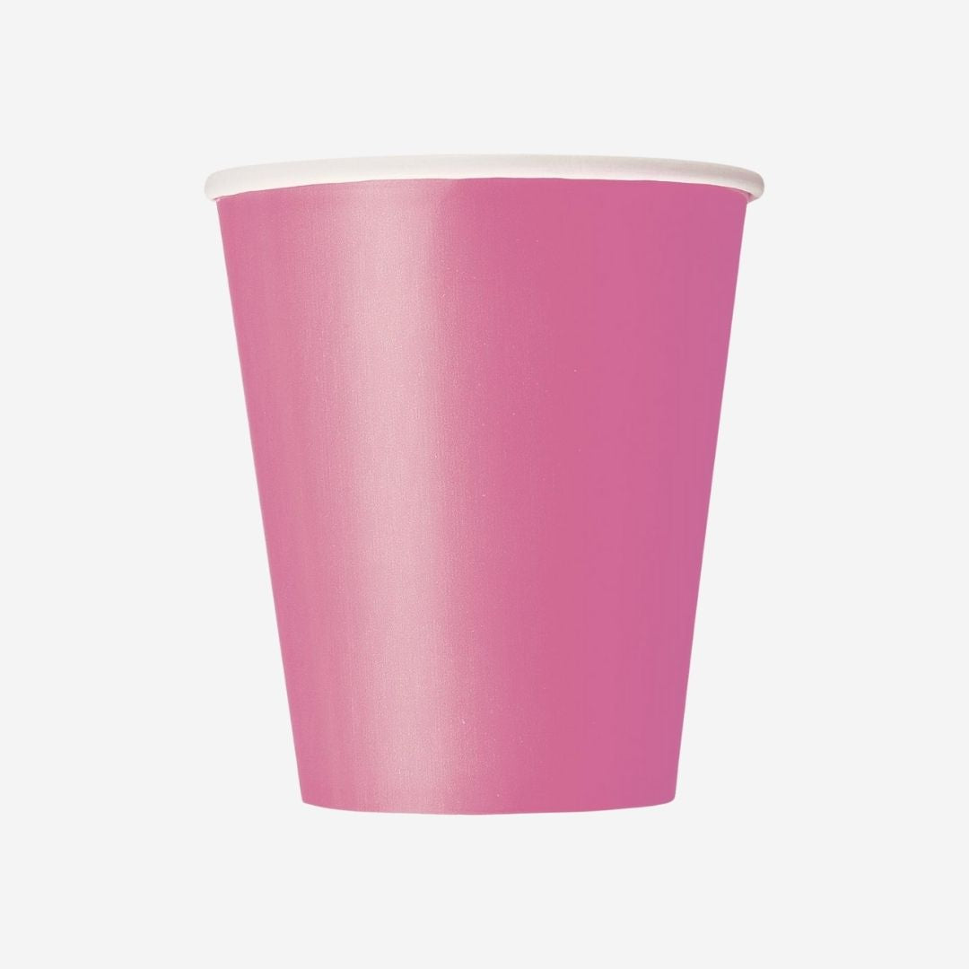Hot Pink Paper Cups (14 pack)