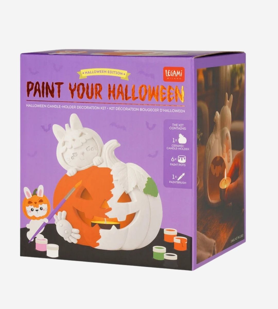 Halloween Candle-Holder Decoration Kit - Paint Your Halloween