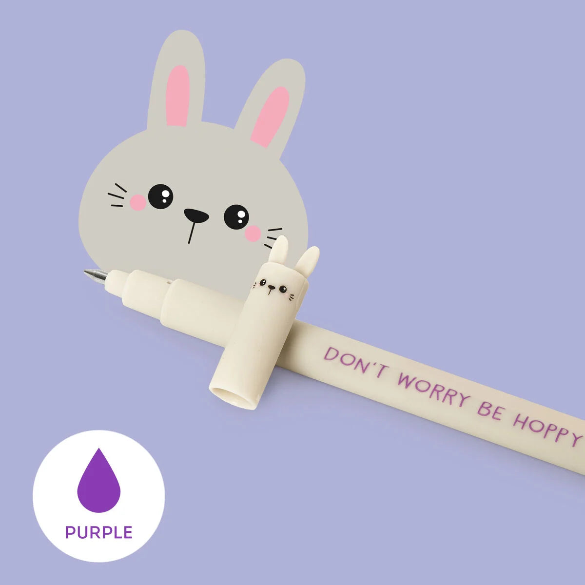 Legami Erasable Gel Pen - Bunny - purple ink
