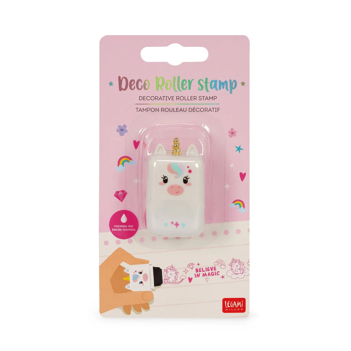 Legami Decorative Roller Stamp - Unicorn