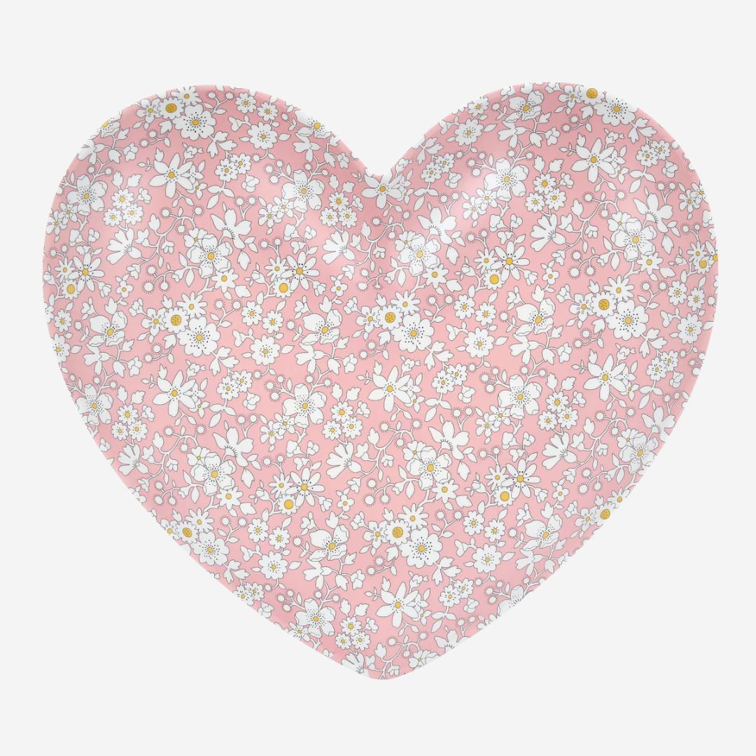 Meri Meri x Liberty Mixed Set Reusable Heart Plates (x 4)