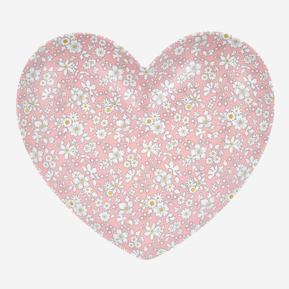 Meri Meri x Liberty Mixed Set Reusable Heart Plates (x 4)