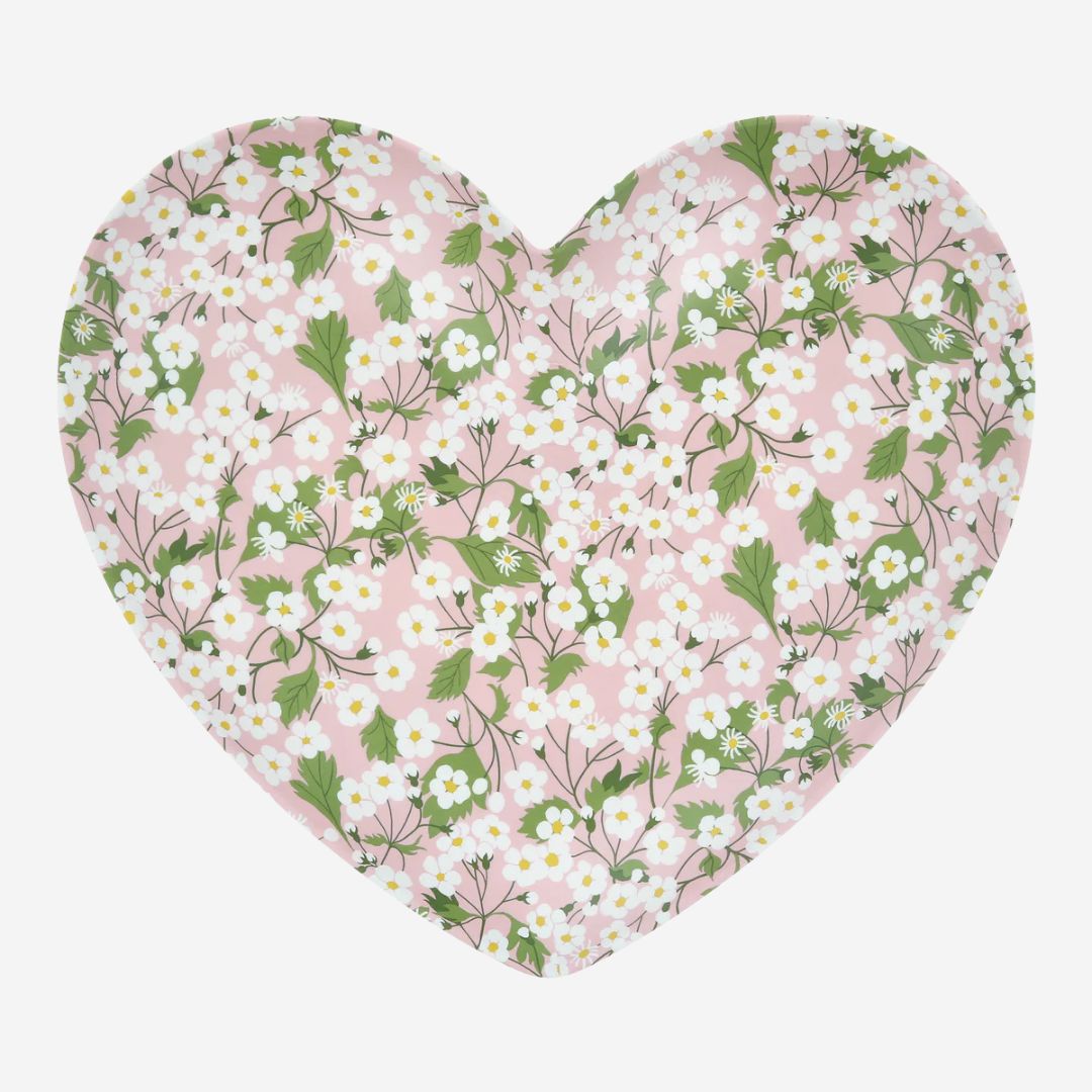 Meri Meri x Liberty Mixed Set Reusable Heart Plates (x 4)