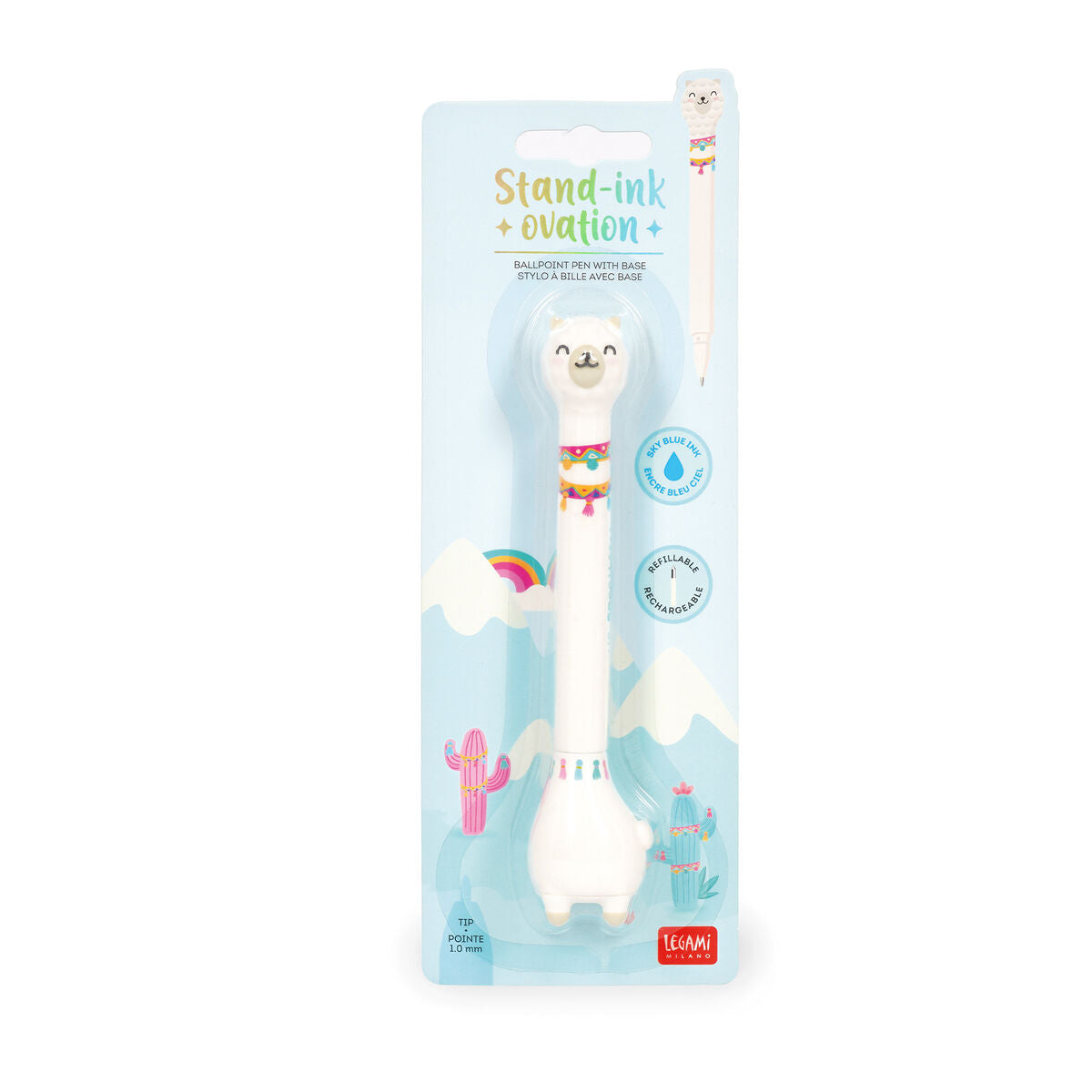 Legami Stand-Ink Ovation Ballpoint Pen with Base – Llama