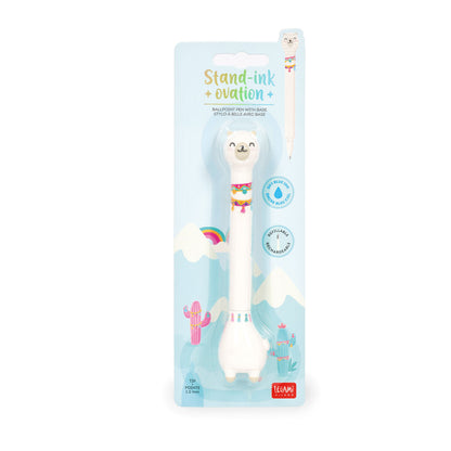 Legami Stand-Ink Ovation Ballpoint Pen with Base – Llama