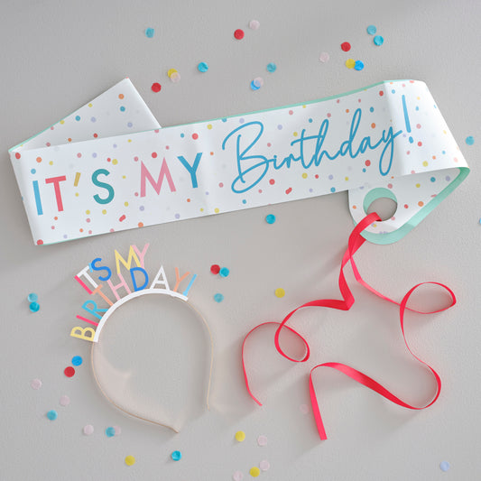 It's My Birthday Sash & Headband