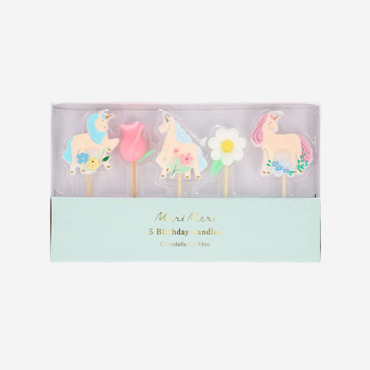 Meadow Unicorns Candles by Meri Meri