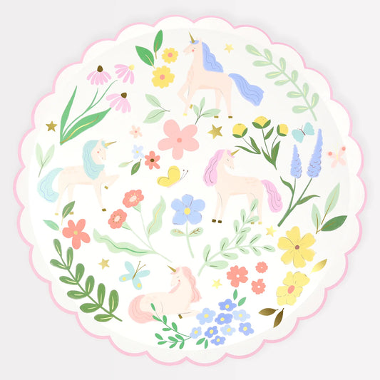 Meadow Unicorns Dinner Plates by Meri Meri