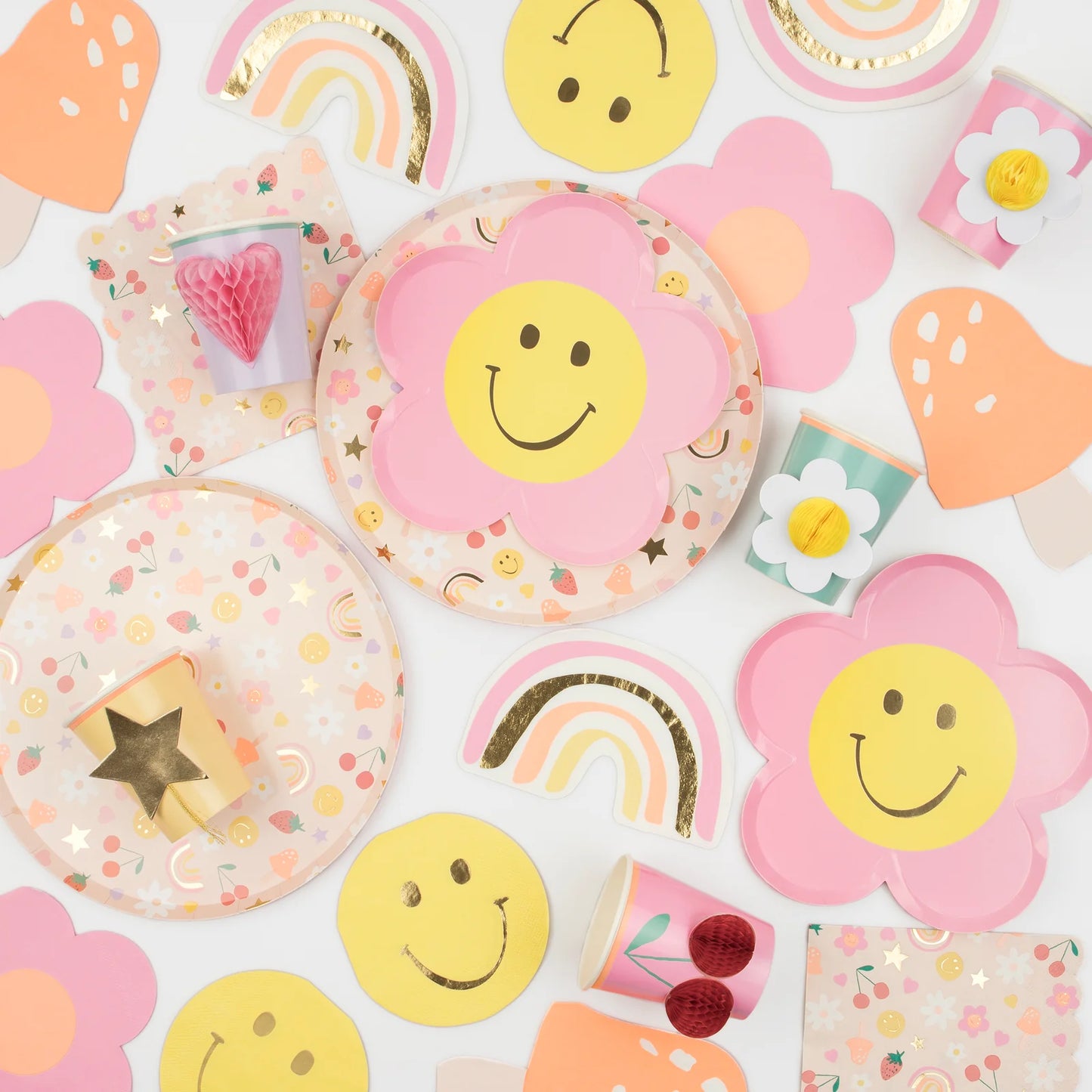 Happy Face Icons Shaped Napkins