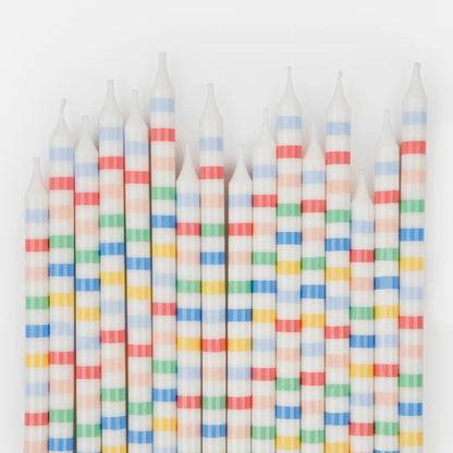 Multi Stripe Candles - Meri Meri