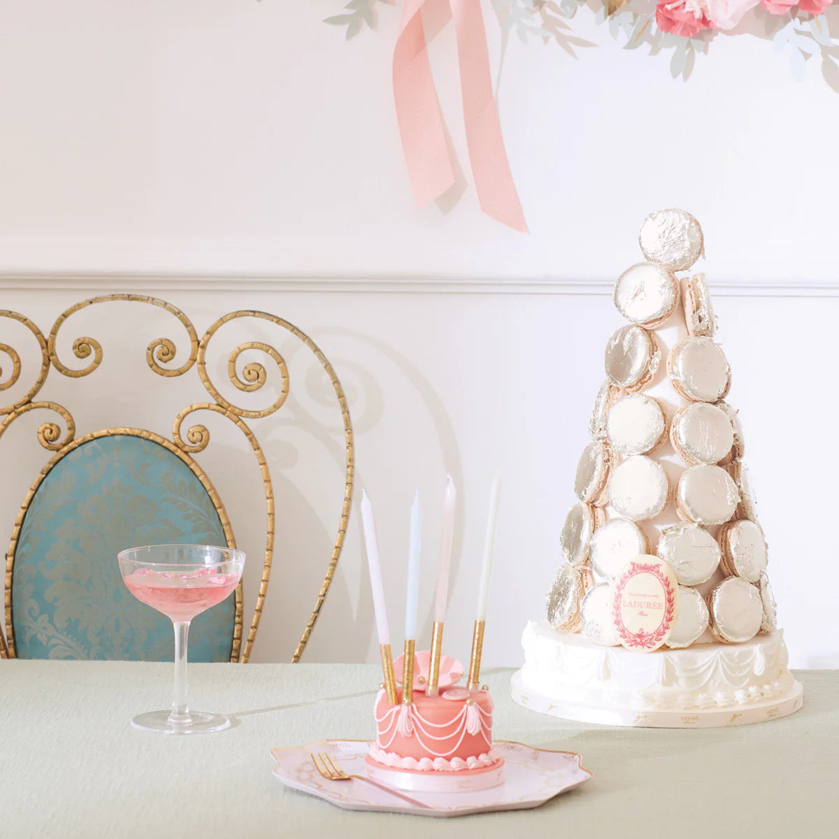 Ladurée x Meri Meri Paris Gold Dipped Candles