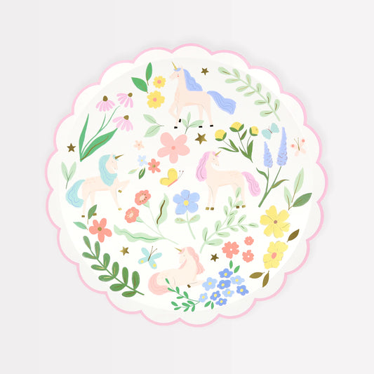 Meadow Unicorns Side Plates by Meri Meri