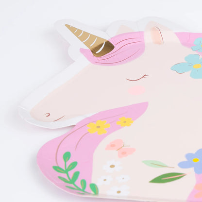 Meadow Unicorns Shaped Plates by Meri Meri