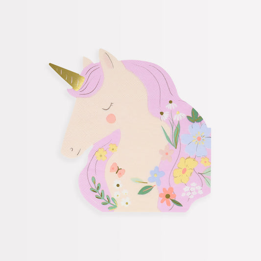 Meadow Unicorns Shaped Napkins by Meri Meri