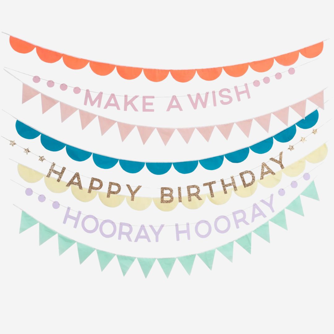 Rainbow Birthday Garlands