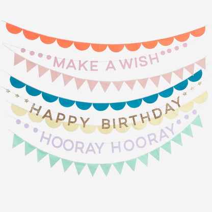Rainbow Birthday Garlands