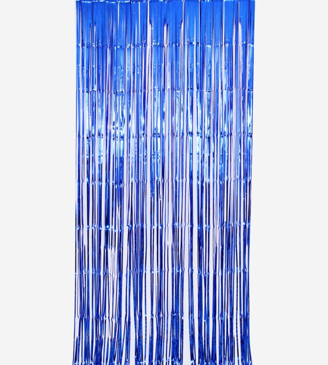 Metallic Blue Door Curtain Backdrop