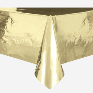 Metallic Gold Foil Plastic Tablecloth