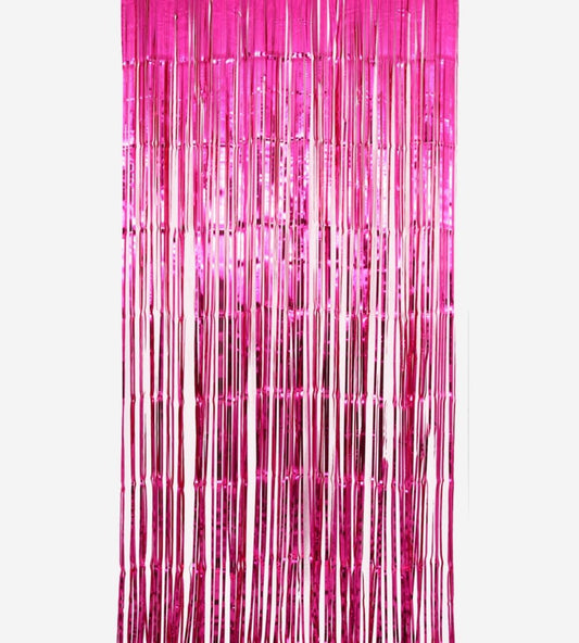 Metallic Pink Door Curtain Backdrop