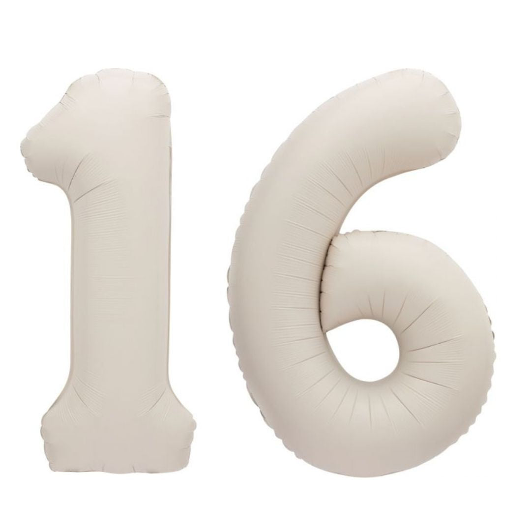 Nude Inflated Foil Number Balloons