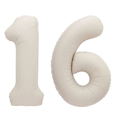 Nude Inflated Foil Number Balloons