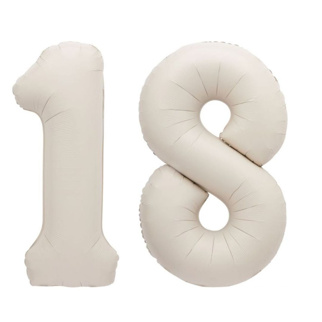 Nude Inflated Foil Number Balloons