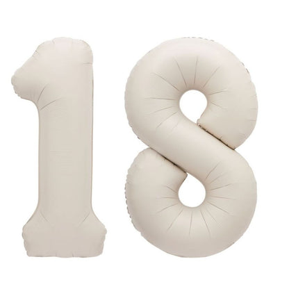 Nude Inflated Foil Number Balloons