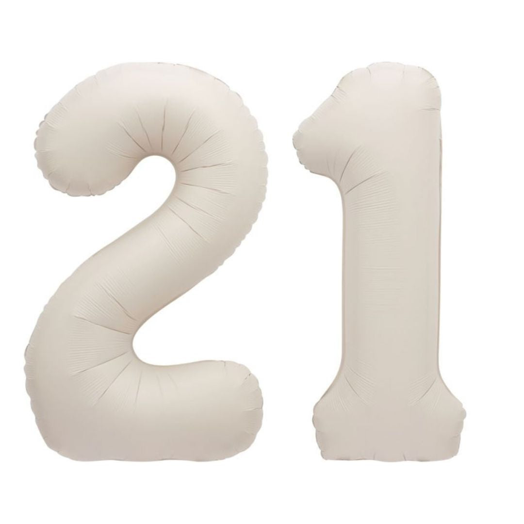 Nude Inflated Foil Number Balloons