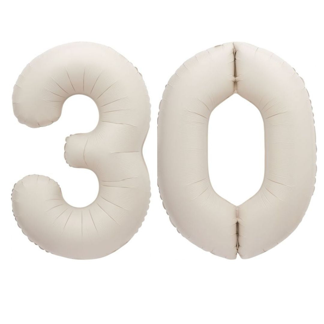 Nude Inflated Foil Number Balloons