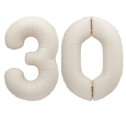 Nude Inflated Foil Number Balloons