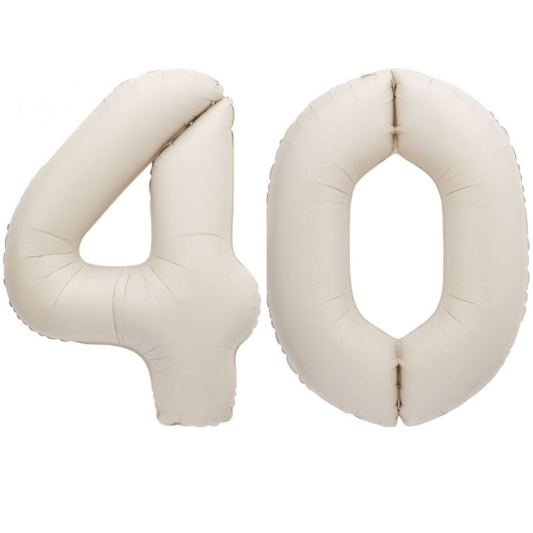 Nude Inflated Foil Number Balloons