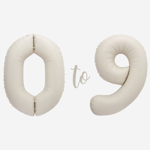 Nude Inflated Foil Number Balloons