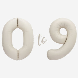 Nude Inflated Foil Number Balloons