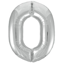 Silver Inflated Foil Number Balloons