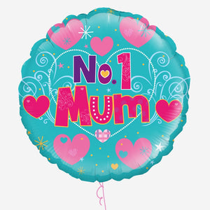 Number 1 Mum Inflated Foil Balloon