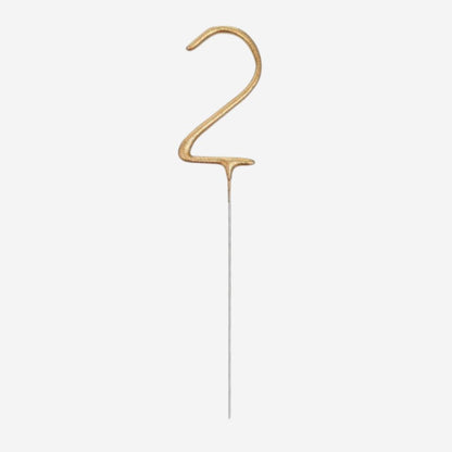 Gold Number Cake Sparklers