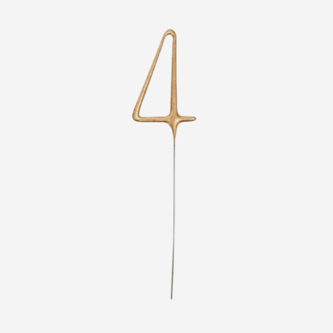 Gold Number Cake Sparklers